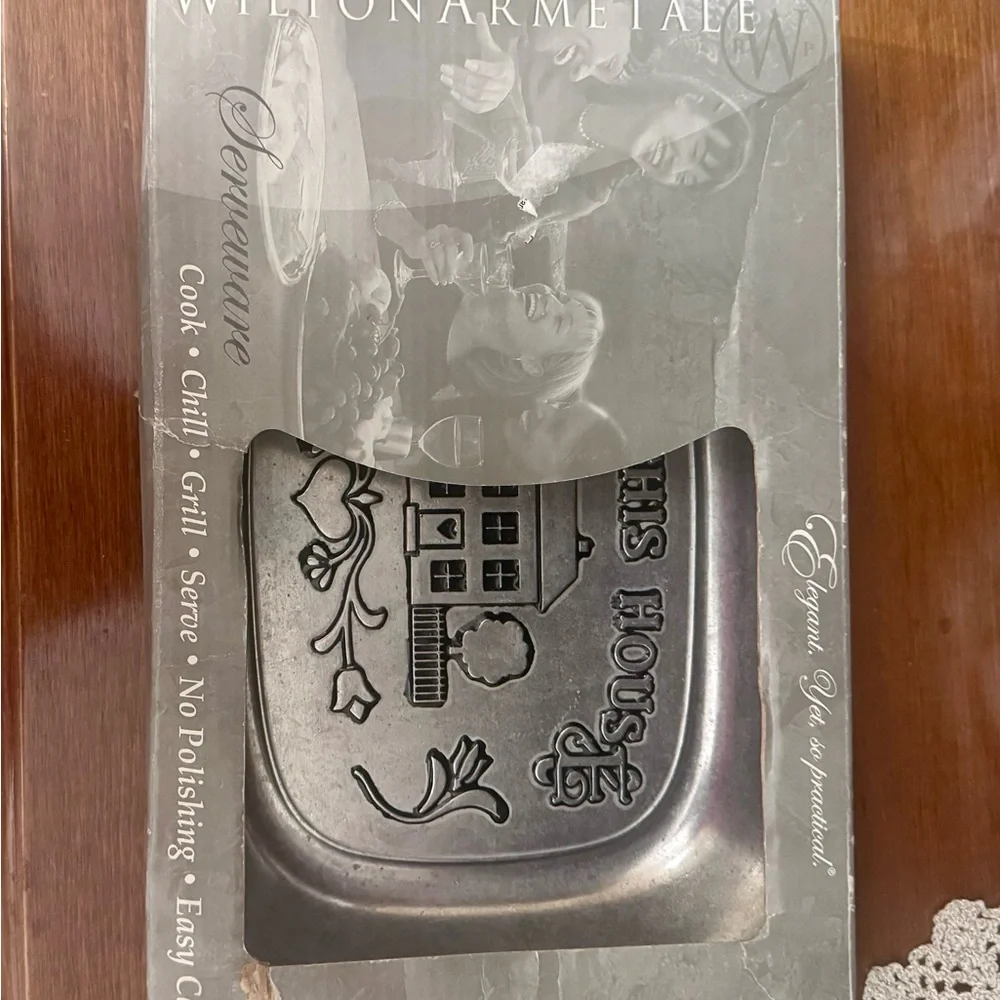 Wilton Armetale Pewter 'Bless This House' Decorative Tray